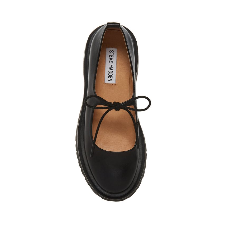 Zapatos Plataforma Steve Madden Landon Cuero Mujer Negras | ES BR28E9